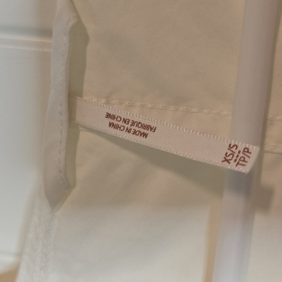 Free People White Pink Lace up Poplin Pullover Hoodie Tunic Jacket XS‎ / S - Picture 2 of 4